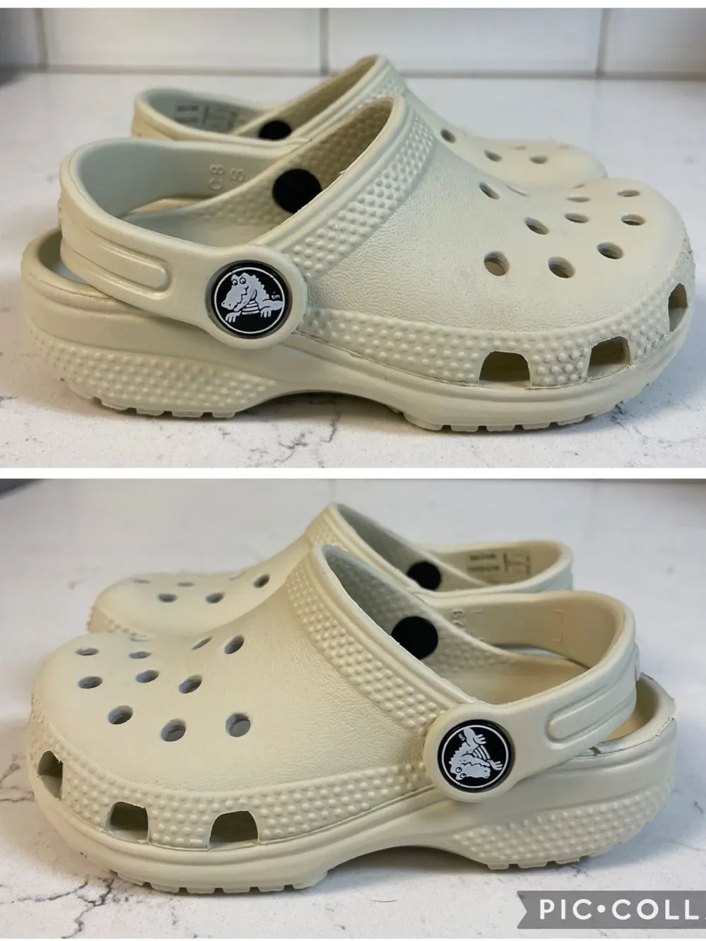 Crocs Toddler Classic Clog Style 206990 Bone - Beige ? Size 8